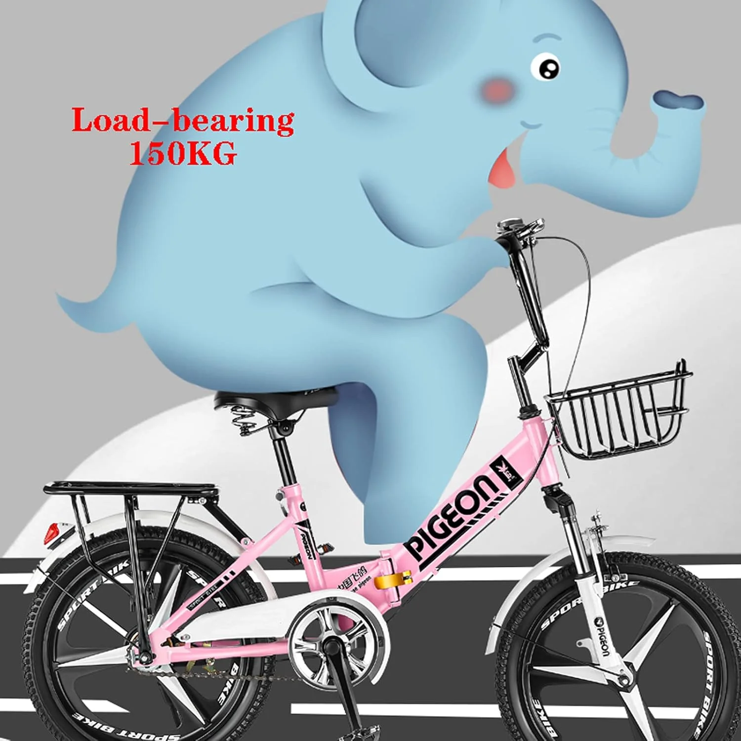 دوچرخه تاشو برای بزرگسالان، مردان و زنان، مینی و جمع و جور، مناسب دانشآموزان، کارمندان اداری، شهری، با فریم تاشو فولادی با مقاومت کششی بالا، دارای صندلی عقب و سبد دوچرخه تاشو برای بزرگسالان، مردان و زنان، مینی و جمع و جور، مناسب دانشآموزان، کارمندان اداری، شهری، با فریم تاشو فولادی با مقاومت کششی بالا، دارای صندلی عقب و سبد