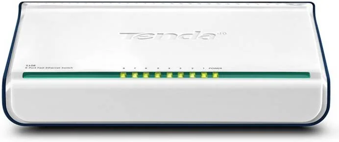 سوئیچ اترنت سریع 8 پورت 10/100 مگابیت بر ثانیه Tenda S108 8-Port Unmanaged سوئیچ اترنت سریع 8 پورت 10/100 مگابیت بر ثانیه Tenda S108 8-Port Unmanaged