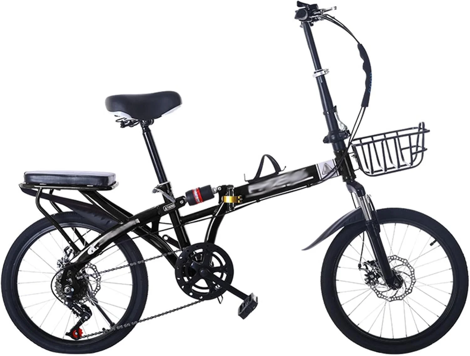 دوچرخه تاشو 20 اینچ/22 اینچ مناسب دانشجویان آقا و خانم، بزرگسال، فوق سبک، قابل حمل، با دنده متغیر و کمک فنر مدل A 20 اینچ