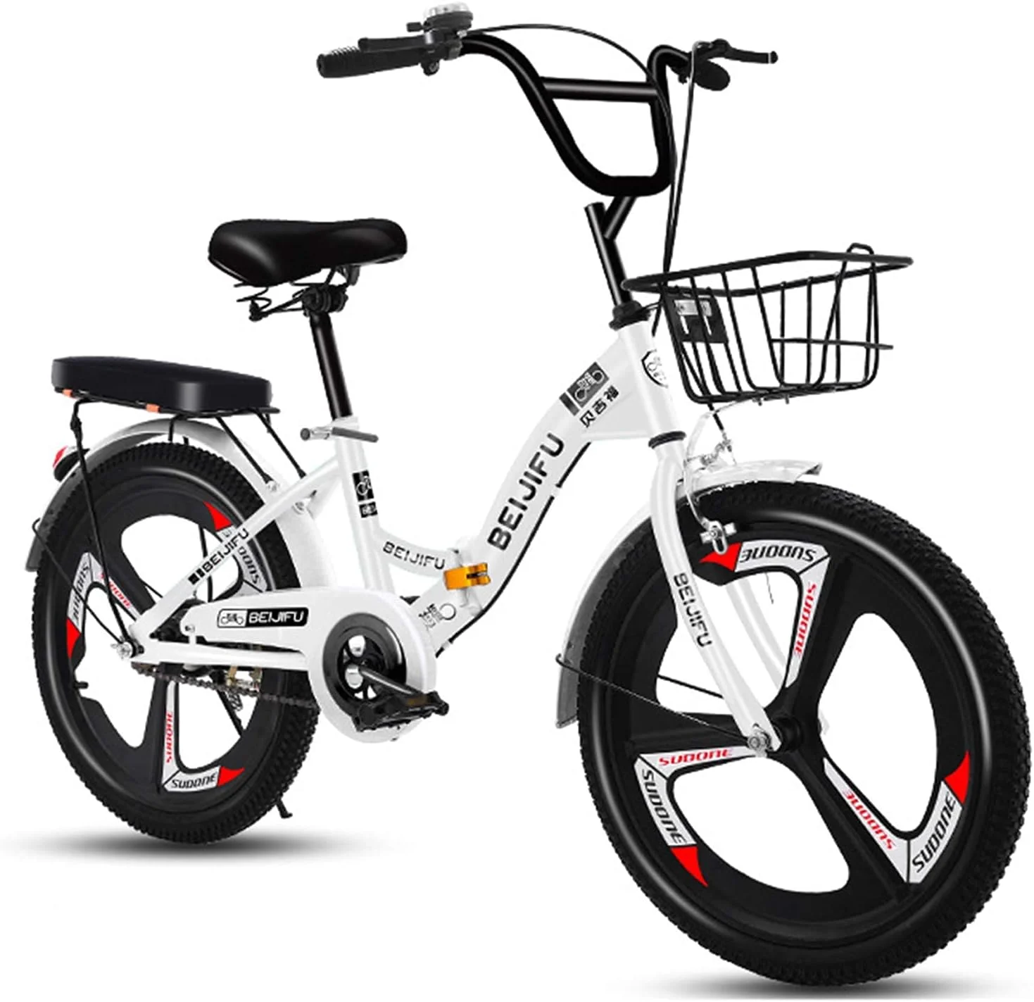 دوچرخه تاشو مدل Carbon Steel Frame سایز 16 اینچ رنگ سفید