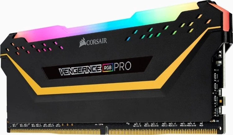 کیت حافظه 16 گیگابایتی (2 عدد 8 گیگابایتی) DDR4 مدل VENGEANCE RGB Pro TUF Gaming Edition با فرکانس 3200 مگاهرتز C16 و پخش کننده حرارت آلومینیومی آنودایز شده | CMW16GX4M2C3200C16-TUF