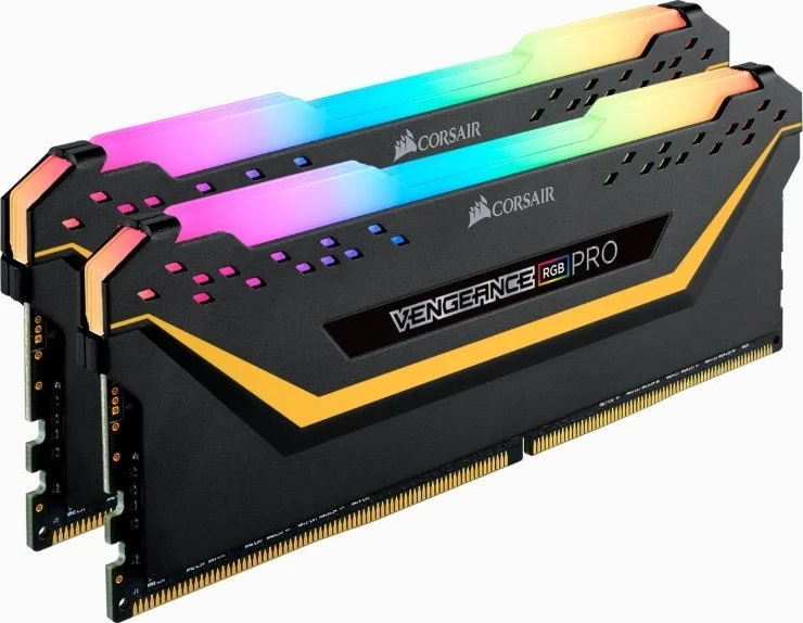 کیت حافظه 16 گیگابایتی (2 عدد 8 گیگابایتی) DDR4 مدل VENGEANCE RGB Pro TUF Gaming Edition با فرکانس 3200 مگاهرتز C16 و پخش کننده حرارت آلومینیومی آنودایز شده | CMW16GX4M2C3200C16-TUF
