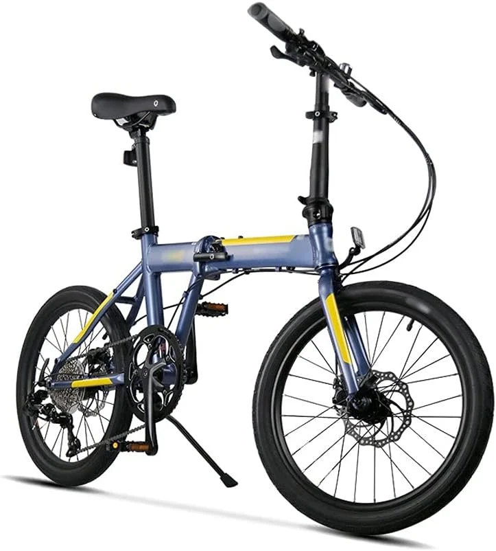 دوچرخه تاشو با فریم آلیاژ آلومینیوم، ترمز دیسکی، 9 دنده، فوق سبک، مناسب حمل و نقل شهری و رفت و آمد دوچرخه تاشو با فریم آلیاژ آلومینیوم، ترمز دیسکی، 9 دنده، فوق سبک، مناسب حمل و نقل شهری و رفت و آمد