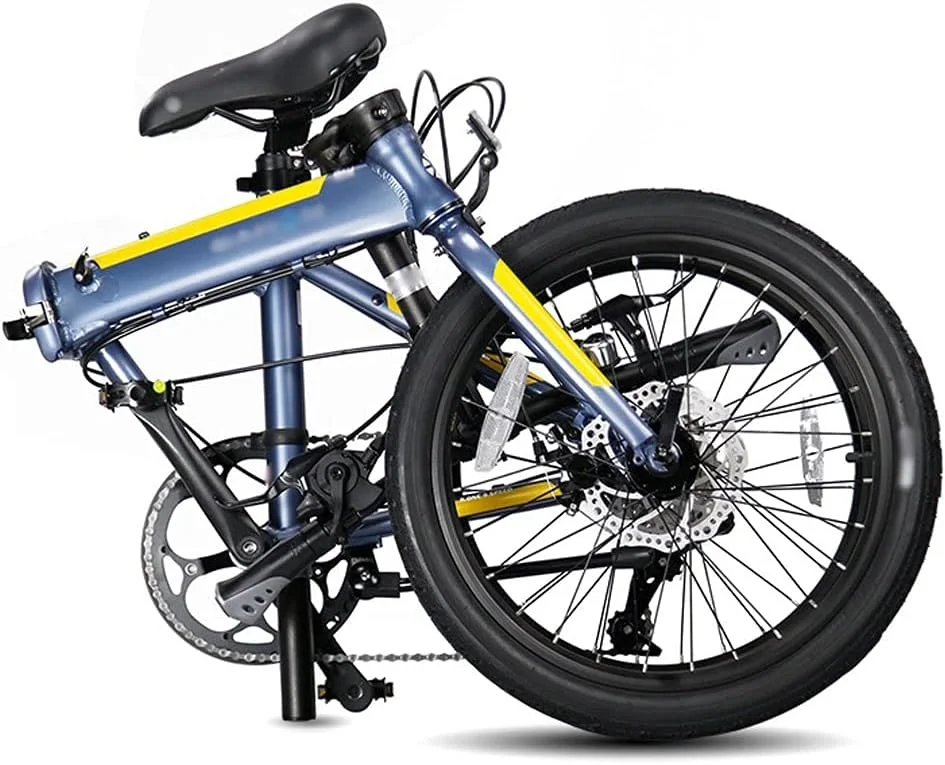 دوچرخه تاشو با فریم آلیاژ آلومینیوم، ترمز دیسکی، 9 دنده، فوق سبک، مناسب حمل و نقل شهری (Hortel) دوچرخه تاشو با فریم آلیاژ آلومینیوم، ترمز دیسکی، 9 دنده، فوق سبک، مناسب حمل و نقل شهری (Hortel)