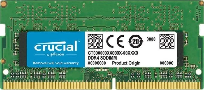 رم لپ تاپ 4 گیگابایتی تک کاناله DDR4 2666 MT/s کروشیال (PC4-21300) CL19 x16 SODIMM 260-Pin | CT4G4SFS6266