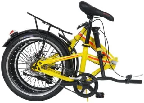 دوچرخه تاشو وگو فولد تک سرعته سایز 20 اینچ، زرد دوچرخه تاشو وگو فولد تک سرعته سایز 20 اینچ، زرد