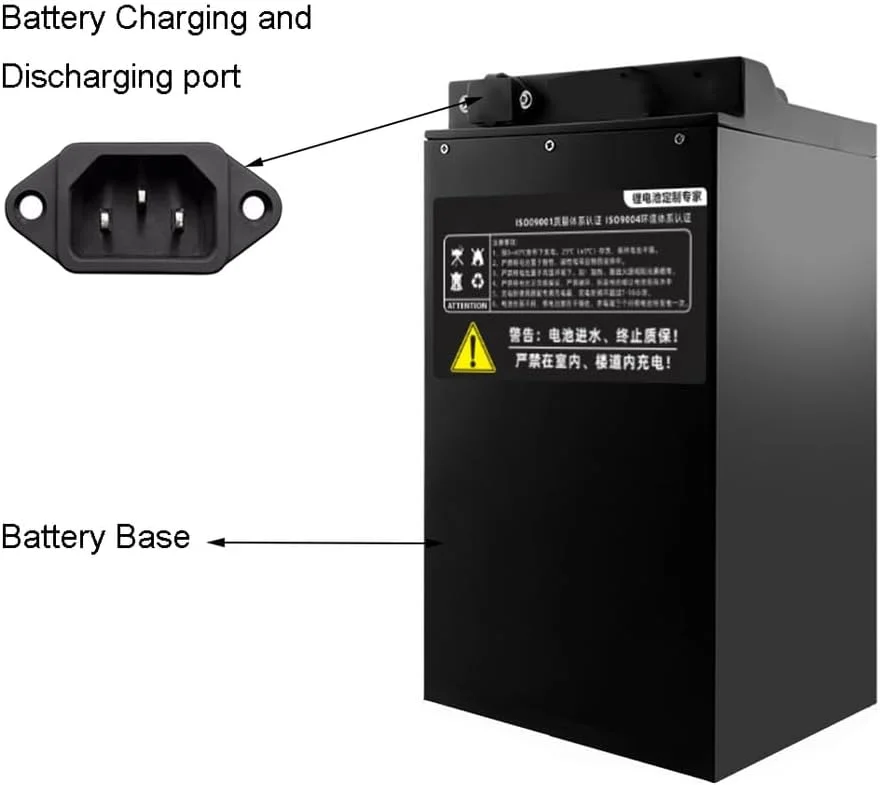 باطری موتور سیکلت برقی 60 ولت 50 آمپر ساعت و 72 ولت 50 آمپر ساعت لیتیوم یون به همراه شارژر برای موتور اسکوتر 0-3600 وات، 60 ولت 50 آمپر ساعت