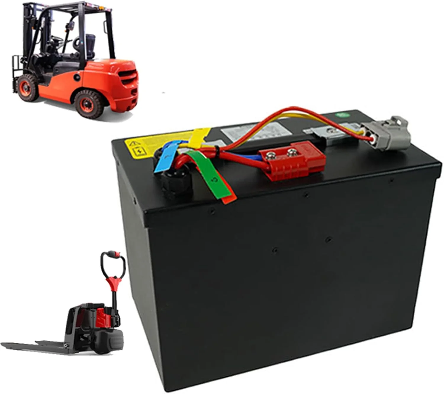 باطری لیتیوم آهن فسفات ۲۴ ولت ۲۰ آمپر ساعت برای جک پالت برقی با دسته و سوئیچ