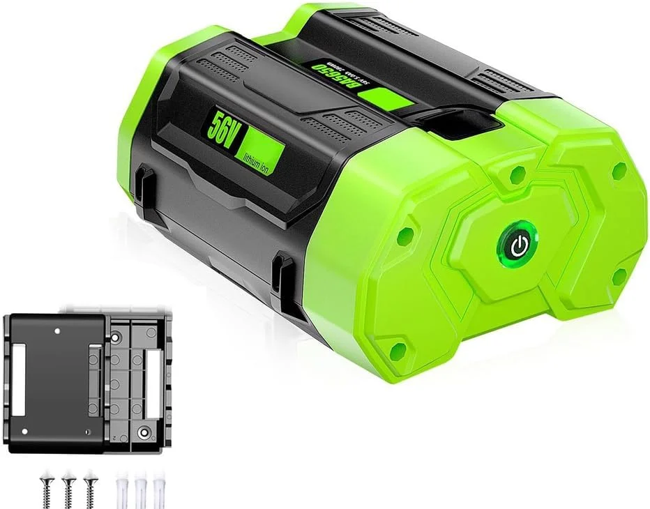 باتری لیتیوم-یونی 56 ولت 4 آمپر ساعت جایگزین برای باتری 56 ولت EGO برای ابزارهای برقی CH3200 CH2800D CH7000 CH5500 CH3200 EGO 56 ولت Power+ به همراه نگهدارنده