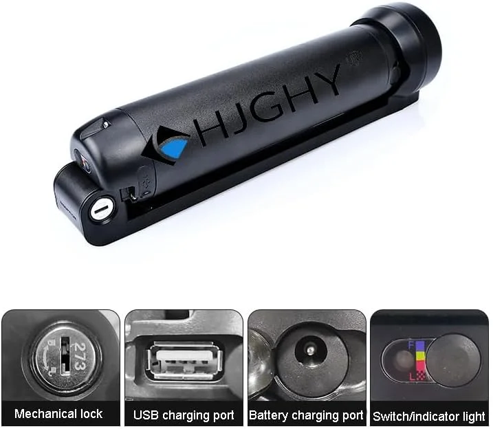 باتری لیتیومی دوچرخه برقی 24 ولت با شکل بطری آب، باتری لیتیوم یونی 24 ولت با شکل کتری برای موتور دوچرخه کوهستانی برقی، 24 ولت، 8 آمپر ساعت