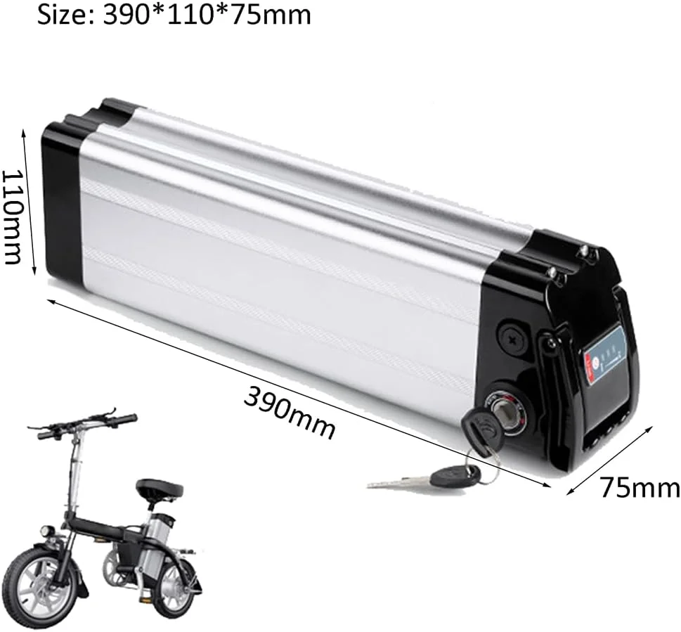 باتری لیتیوم یونی 24 ولت برای دوچرخه برقی، 24 ولت 8 آمپر ساعت، 10 آمپر ساعت، 13 آمپر ساعت، 15 آمپر ساعت، 20 آمپر ساعت، باتری تاشو برقی قابل جابجایی با شارژر برای موتورهای 250 وات / 500 وات، دوچرخه شهری، 2 پین + 24 ولت، 8 آمپر ساعت