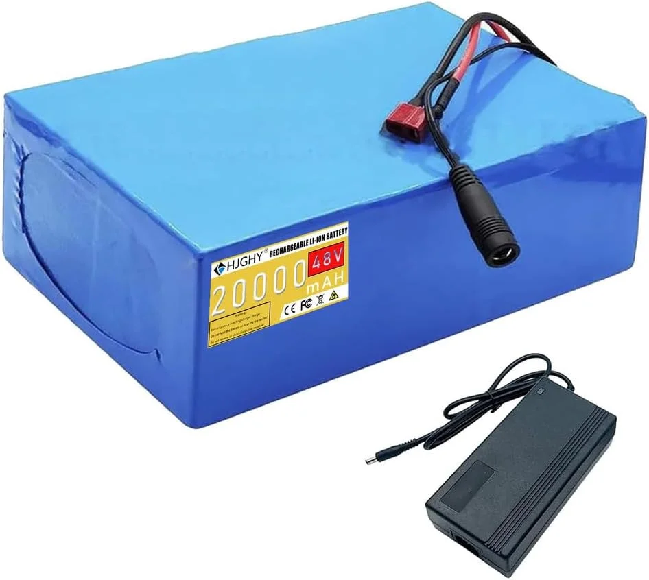 باطری لیتیوم-یون قابل تعویض 48 ولت 20 آمپر ساعت، باطری 24 ولت 15 آمپر ساعت و باطری PVC لیتیومی 36 ولت 10 آمپر ساعت برای کیت های تبدیل موتور 350 وات - 1000 وات به همراه شارژر و BMS