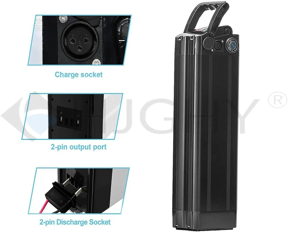 بسته باتری لیتیومی دوچرخه برقی 36 ولت 15 آمپر ساعت 17.5 آمپر ساعت 21 آمپر ساعت جایگزین باتری لیتیوم-یون 48 ولت 13 آمپر ساعت 15 آمپر ساعت 18 آمپر ساعت برای کیت موتور دوچرخه کوهستانی 0-900 وات با شارژر، 2 پین، 36 ولت 17.5 آمپر ساعت