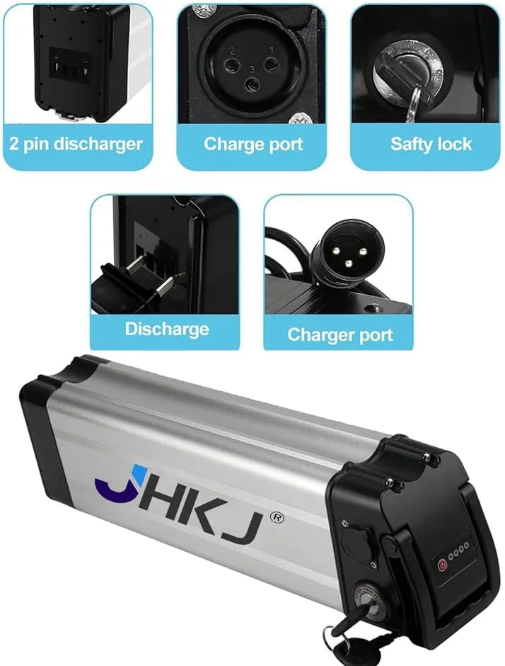 باتری لیتیوم یونی 24 ولت دوچرخه برقی 24V 10Ah 13Ah 15Ah 20Ah برای موتور دوچرخه کوهستانی 0-500 وات به همراه شارژر، 2 پین، 24V 13Ah باتری لیتیوم یونی 24 ولت دوچرخه برقی 24V 10Ah 13Ah 15Ah 20Ah برای موتور دوچرخه کوهستانی 0-500 وات به همراه شارژر، 2 پین، 24V 13Ah