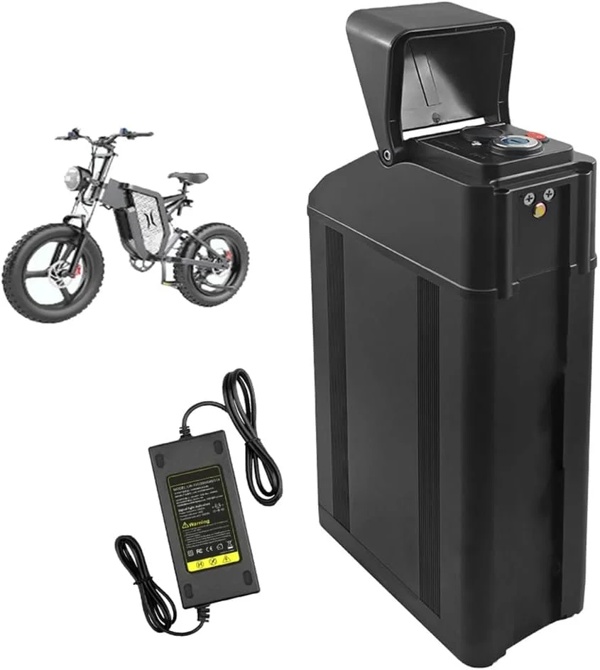 باتری لیتیوم یون قابل حمل و جداشدنی با ظرفیت بالا برای دوچرخه برقی 48 ولت 52 ولت 15 آمپر ساعت 20 آمپر ساعت 25 آمپر ساعت 60 ولت 15 آمپر ساعت 20 آمپر ساعت، مناسب موتور سیکلت 0-1200 وات به همراه شارژر