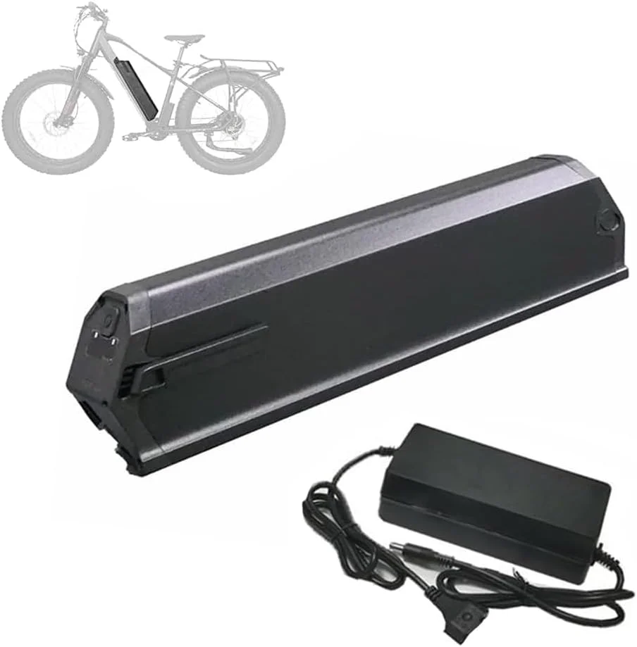 بسته باتری لیتیوم-یونی 48 ولت با ظرفیت های 10.4 آمپر ساعت، 13 آمپر ساعت، 15 آمپر ساعت، 17 آمپر ساعت، 18 آمپر ساعت، 22.5 آمپر ساعت و 25 آمپر ساعت برای دوچرخه های برقی، باتری لیتیومی قابل جابجایی با لوله پایین به همراه BMS 30A و شارژر، 48 ولت، 17 آمپر ساعت