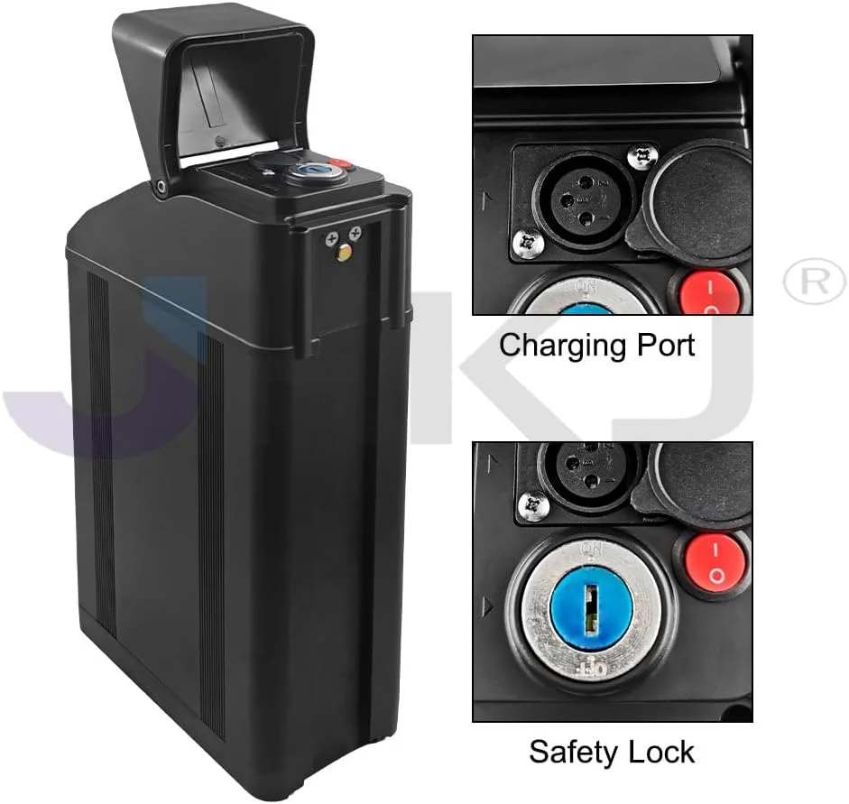 باتری لیتیوم یون قابل حمل و جداشدنی با ظرفیت بالا برای دوچرخه برقی 48 ولت 52 ولت 15 آمپر ساعت 20 آمپر ساعت 25 آمپر ساعت 60 ولت 15 آمپر ساعت 20 آمپر ساعت، مناسب موتور سیکلت 0-1200 وات به همراه شارژر