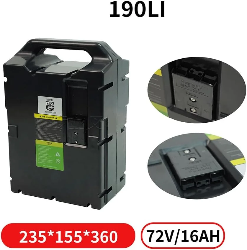 باتری لیتیوم آهن فسفات 72 ولت 8 آمپر ساعت 16 آمپر ساعت برای وسایل حمل و نقل، باتری لیفتراک برقی 72 ولت برای کیت های تبدیل موتور 200W-1200W با دسته قابل حمل