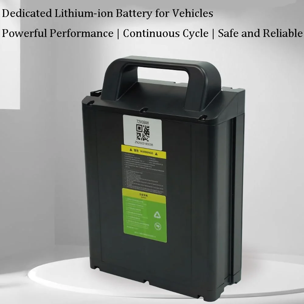 باتری لیتیوم آهن فسفات 72 ولت 8 آمپر ساعت 16 آمپر ساعت برای وسایل حمل و نقل، باتری لیفتراک برقی 72 ولت برای کیت های تبدیل موتور 200W-1200W با دسته قابل حمل