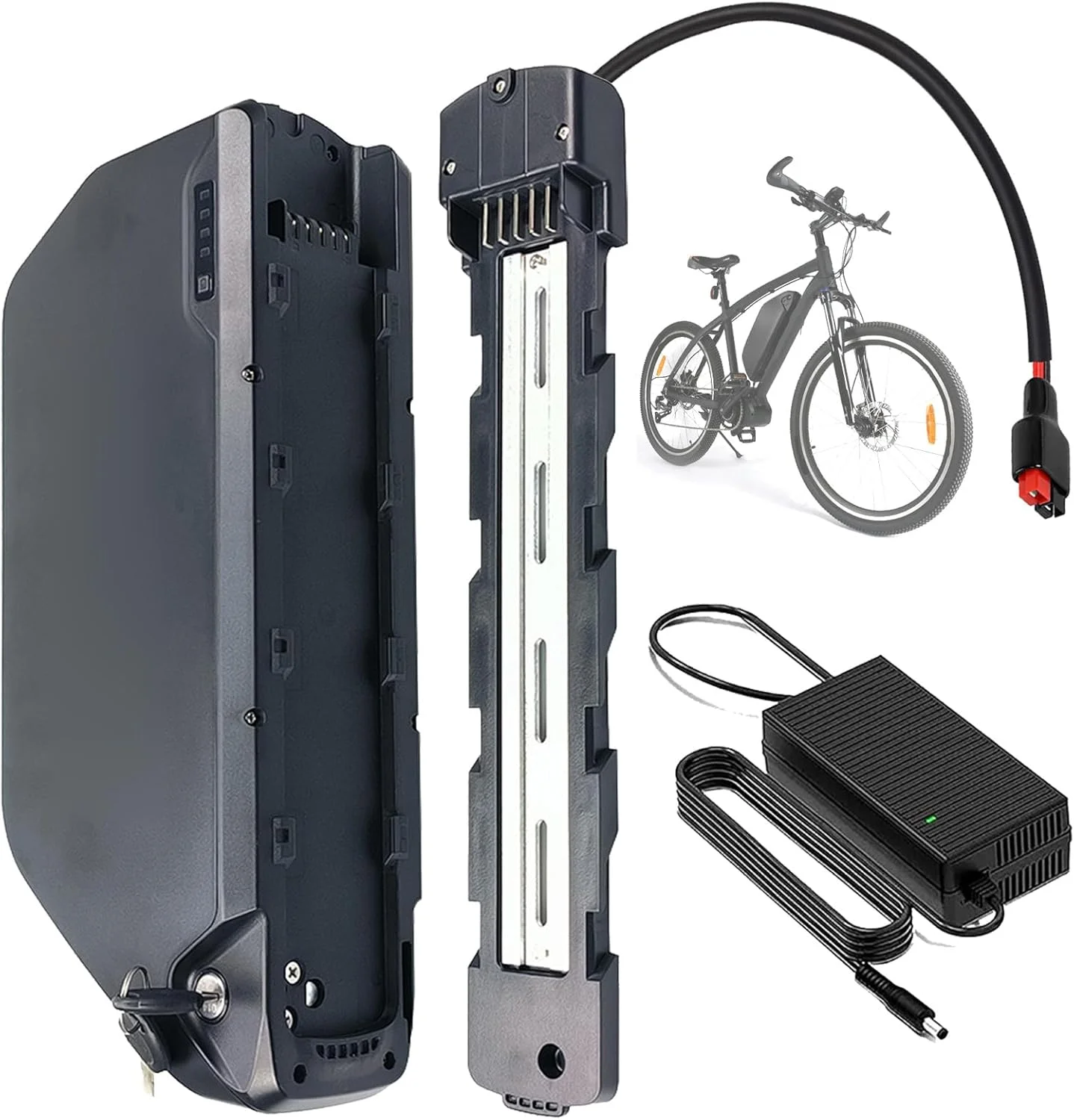 باتری لیتیومی قابل شارژ 36 ولت 19.2 آمپر ساعت 22.5 آمپر ساعت 24 آمپر ساعت، باتری های جایگزین 36 ولت برای موتورهای 250 وات تا 1300 وات به همراه شارژر و پورت 5 پین، 36 ولت 19.2 آمپر ساعت اندرسون