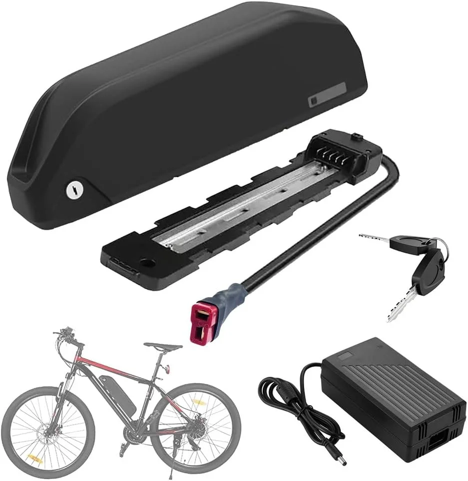 باطری جایگزین لیتیومی 48 ولت 13 آمپر ساعت 15.6 آمپر ساعت، باطری 36 ولت 10.4 آمپر ساعت 12.5 آمپر ساعت قابل جابجایی 52 ولت به همراه شارژر و پورت 5 پین برای موتور 250 وات - 850 وات، 52v15.6ah t plug