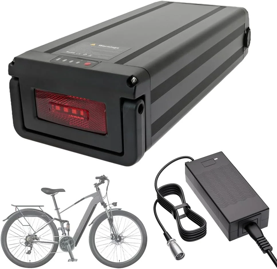 باطری جایگزین 48 ولت 20 آمپر ساعت 18 آمپر ساعت 23.2 آمپر ساعت 25.6 آمپر ساعت 28 آمپر ساعت 15 آمپر ساعت باطری لیتیومی 12 آمپر ساعت باطری های لیتیوم-یون 48 ولت باطری های قفسه عقب 48 ولت برای کیت موتور 250 وات - 1400 وات به همراه شارژر و BMS