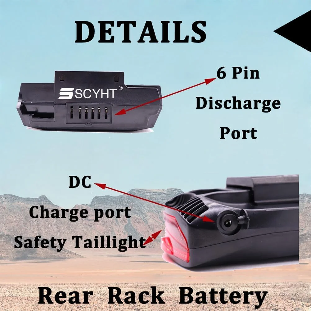 باطری جایگزین لیتیومی 36 ولت 10 آمپر ساعت، 17.5 آمپر ساعت، 16 آمپر ساعت، باطری لیتیوم-یون 48 ولت 14 آمپر ساعت، 8 آمپر ساعت، باطری های قفسه عقب 48 ولت به همراه شارژر و چراغ عقب برای موتورهای 250 وات - 700 وات باطری جایگزین لیتیومی 36 ولت 10 آمپر ساعت، 17.5 آمپر ساعت، 16 آمپر ساعت، باطری لیتیوم-یون 48 ولت 14 آمپر ساعت، 8 آمپر ساعت، باطری های قفسه عقب 48 ولت به همراه شارژر و چراغ عقب برای موتورهای 250 وات - 700 وات