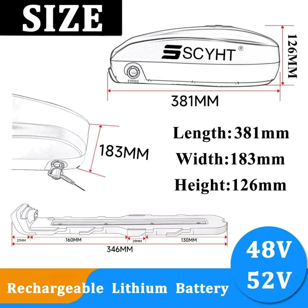باتری جایگزین 48 ولت 20 آمپر ساعت 18 آمپر ساعت 15 آمپر ساعت باتری لیتیومی 52 ولت باتری های قابل جابجایی 48 ولت لیتیوم یون برای موتورهای 250 وات - 1000 وات با شارژر و پورت 6 هسته باتری جایگزین 48 ولت 20 آمپر ساعت 18 آمپر ساعت 15 آمپر ساعت باتری لیتیومی 52 ولت باتری های قابل جابجایی 48 ولت لیتیوم یون برای موتورهای 250 وات - 1000 وات با شارژر و پورت 6 هسته