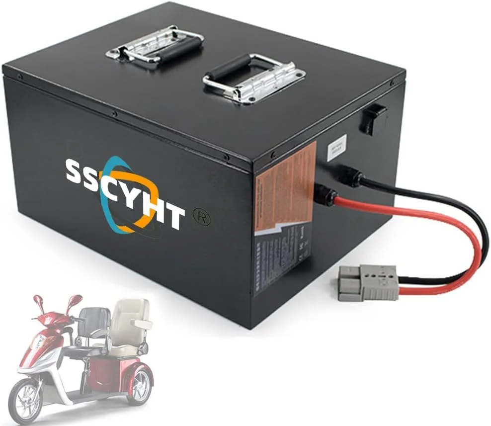 بسته باتری لیتیوم آهن فسفات 60 ولت 60 آمپر ساعت 80 آمپر ساعت 100 آمپر ساعت برای لیفتراک های برقی/ماشین گلف/موتور سه چرخه تا 5000 وات