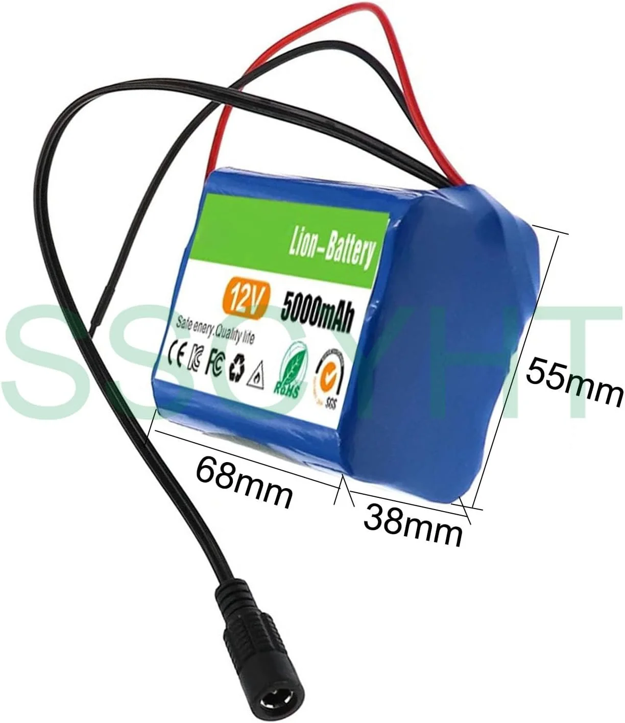 بسته باتری لیتیومی 12 ولت 3S2P 12V 5000mAh با برد محافظ BMS داخلی و شارژر