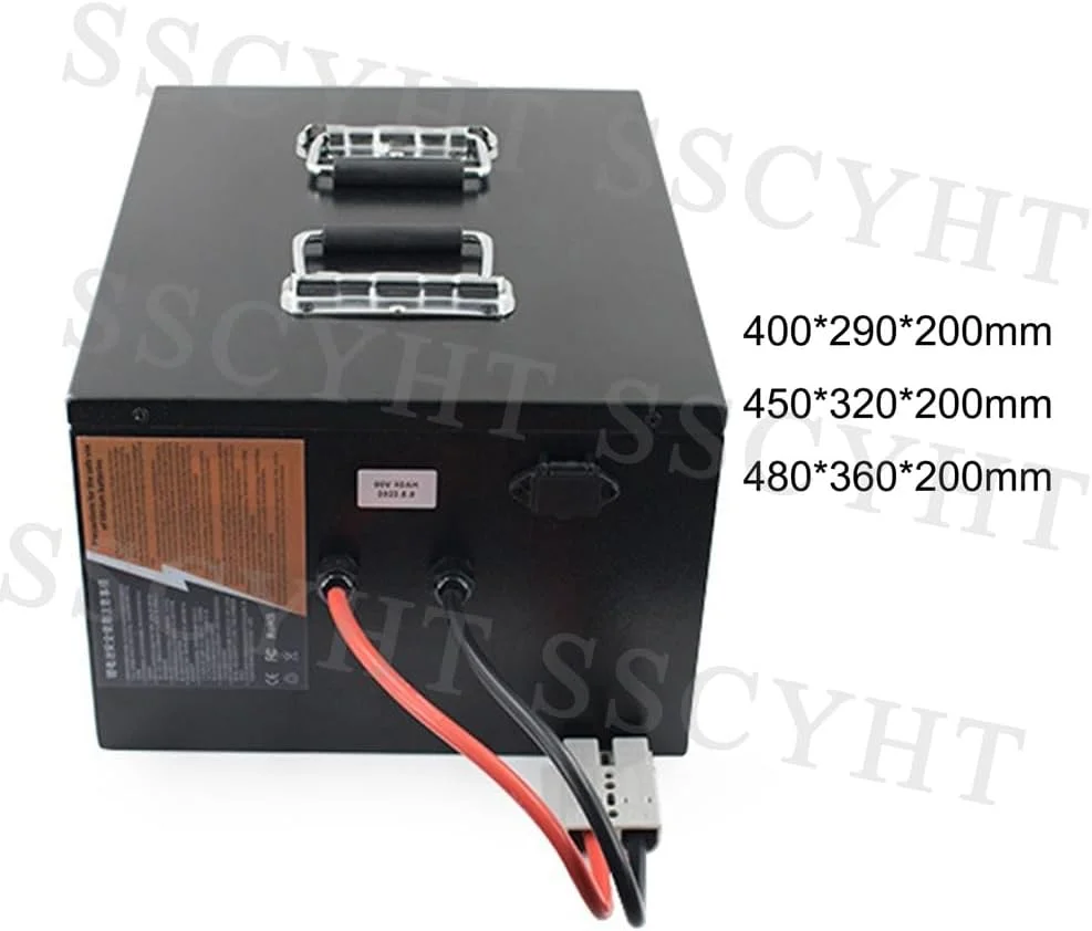 بسته باتری لیتیوم آهن فسفات 60 ولت 60 آمپر ساعت 80 آمپر ساعت 100 آمپر ساعت برای لیفتراک های برقی/ماشین گلف/موتور سه چرخه تا 5000 وات