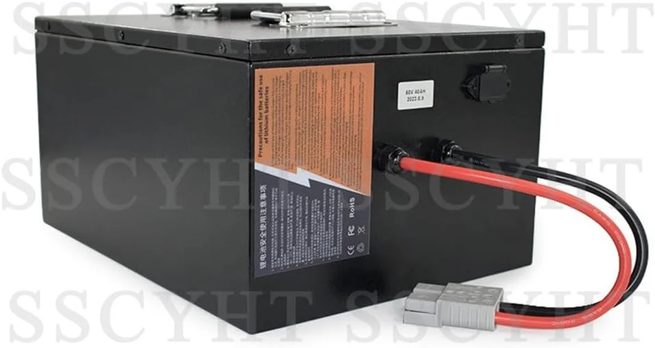 بسته باتری لیتیوم آهن فسفات 60 ولت 60 آمپر ساعت 80 آمپر ساعت 100 آمپر ساعت برای لیفتراک های برقی/ماشین گلف/موتور سه چرخه تا 5000 وات