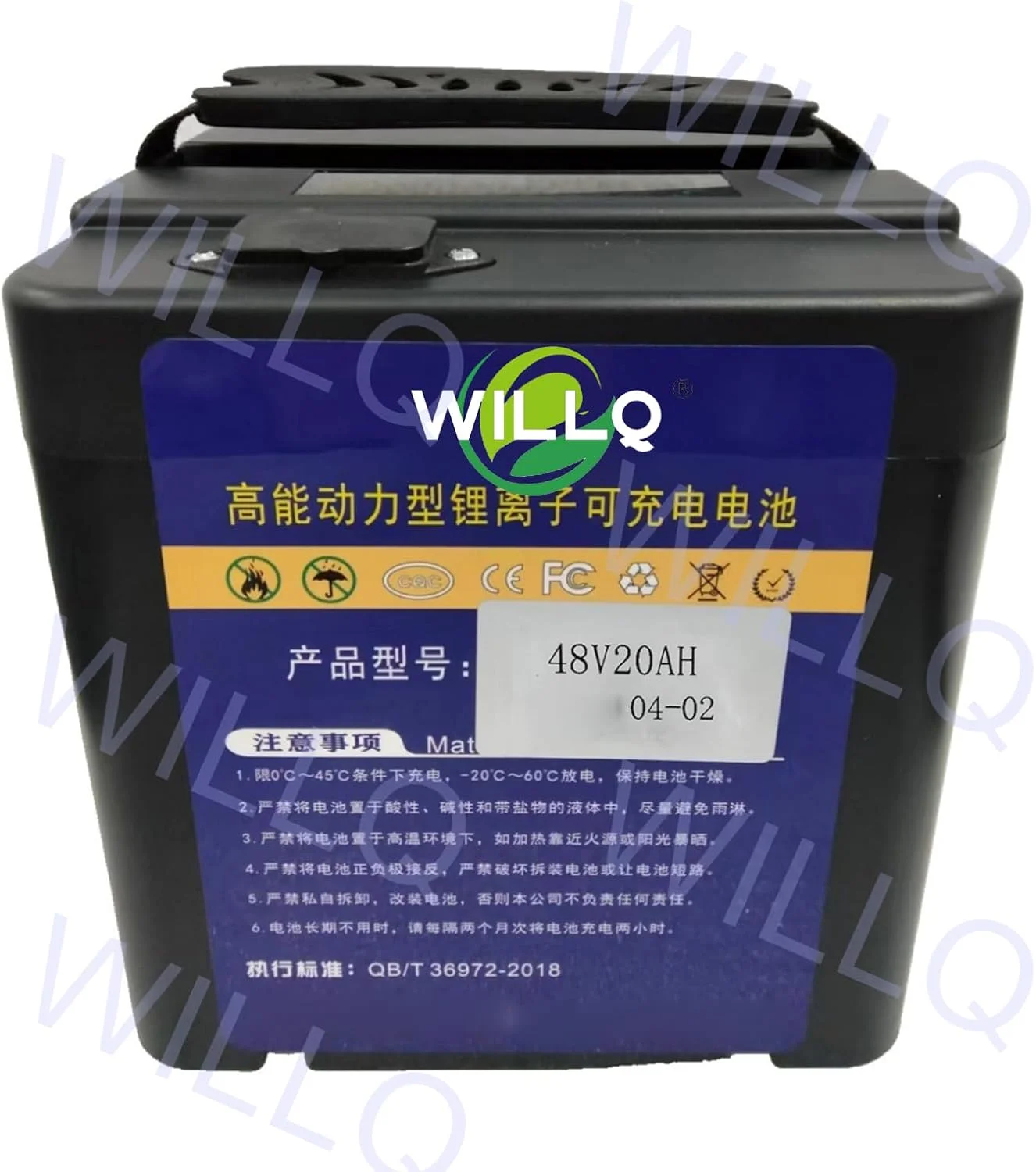 باتری لیتیوم یون 48 ولت 20 آمپر ساعت 13S8P باتری جایگزین موتور سیکلت سه چرخه برقی با برد 30 آمپر BMS برای موتور 250W-1000W