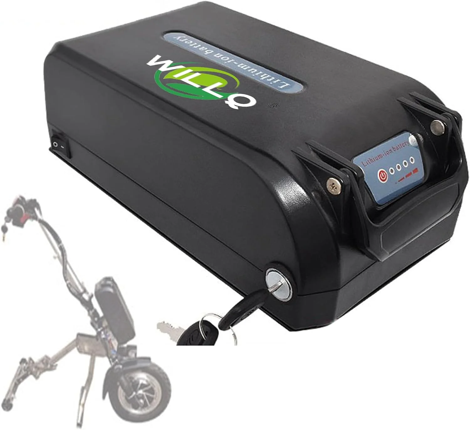 دستگاه کشش ویلچر 36 ولت 48 ولت با باتری لیتیوم یون 13AH 15.6AH 18.2AH 20.8AH 23.4AH برای اتصال ویلچر برقی هندسایکل 0-900 وات، 240mm 48v13ah