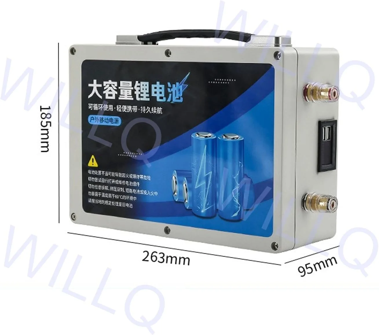 بسته باتری لیتیومی قابل شارژ DC 12V با ظرفیت 10AH 20AH 30AH 40AH 50AH 60AH 80AH 100AH برای روشنایی خورشیدی فضای باز/جعبه نور تبلیغاتی