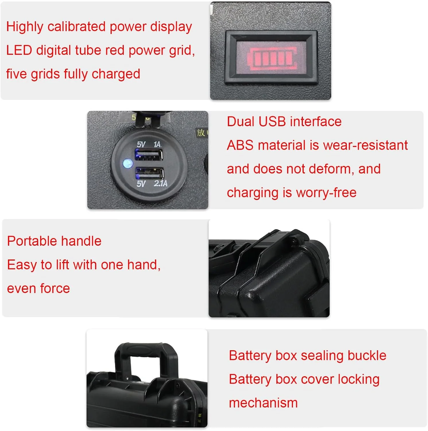 باتری لیتیومی 12 ولت برای موتور قایق، گلف کارت، RV و موتور ترولینگ (100AH، 120AH، 150AH، 200AH) به همراه شارژر