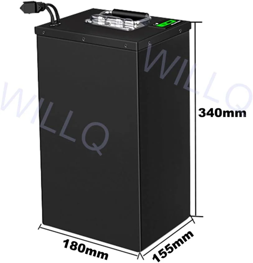 باطری لیتیومی قابل جابجایی 48 ولت 60 ولت موتور سیکلت 25 آمپر ساعت 35 آمپر ساعت 45 آمپر ساعت باطری های لیتیوم یونی دوچرخه برقی برای کیت جایگزینی موتور سه چرخه دوچرخه موتور 0-2000 وات