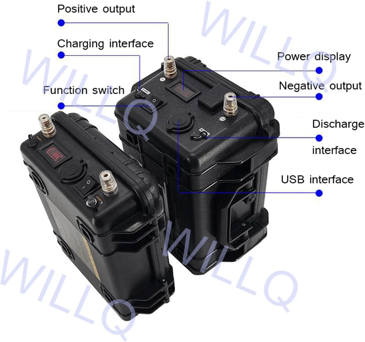 بسته باتری لیتیوم آهن فسفات 24 ولت 12 ولت LiFePO4 با ظرفیت 60Ah-200Ah دارای BMS داخلی برای موتور قایق برقی، قایق ماهیگیری، پروانه، باتری محرک دریایی، 24v60ah+5a