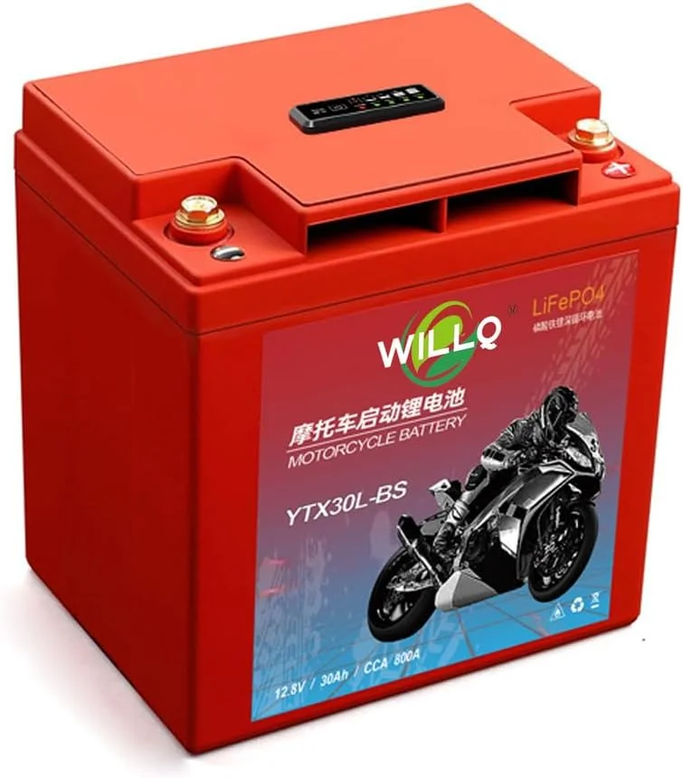 باتری استارت موتورسیکلت YTX20L-BS YTX30L-BS، باتری 12 ولت 20 آمپر ساعت 30 آمپر ساعت قابل شارژ جایگزین Powersport Start Stop LiFePO4 برای ATV و اسکوتر، Ytx30l bs
