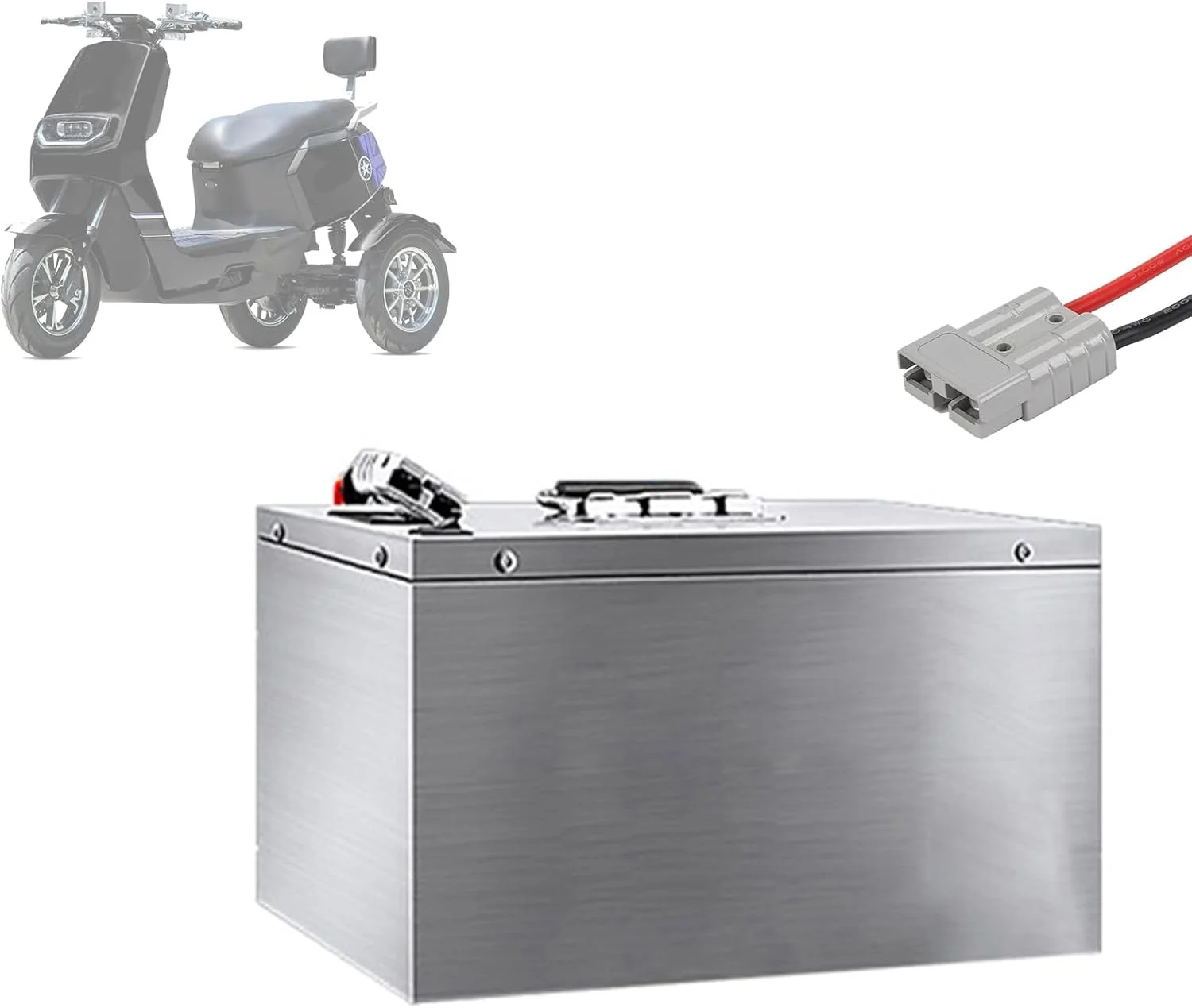 باطری موتور سیکلت برقی 60 ولت 50 آمپر ساعت 55 آمپر ساعت 60 آمپر ساعت 65 آمپر ساعت 70 آمپر ساعت، باطری لیتیوم-یونی جایگزین سه چرخه برقی 60 ولت به همراه شارژر و BMS برای موتورهای 1000-4000 وات، 60v65ah