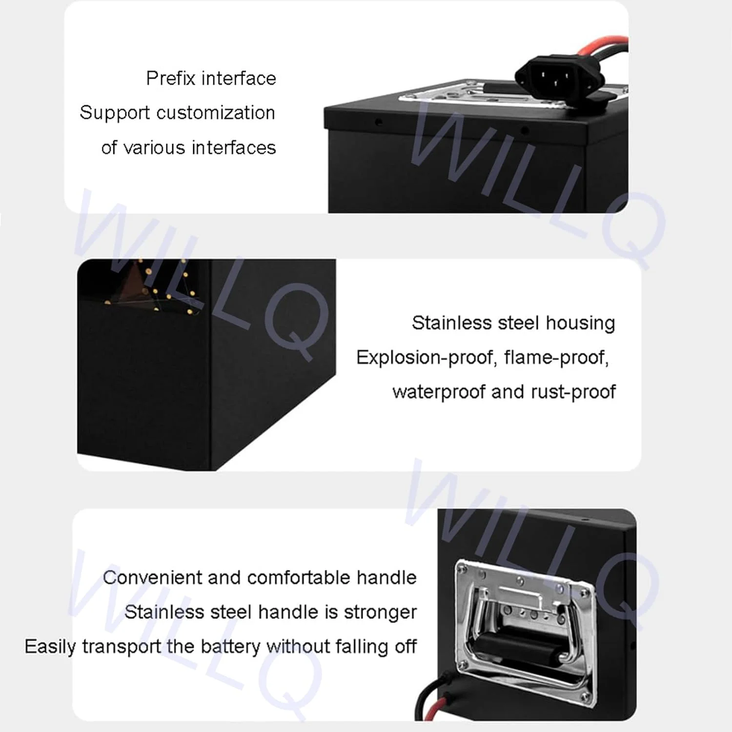 باطری موتورسیکلت 72 ولت 60 ولت 48 ولت 16 آمپر ساعت 18 آمپر ساعت 20 آمپر ساعت 25 آمپر ساعت 30 آمپر ساعت 45 آمپر ساعت 50 آمپر ساعت لیتیوم آهن فسفات با BMS برای موتور گازی سه چرخه باطری پشتیبان