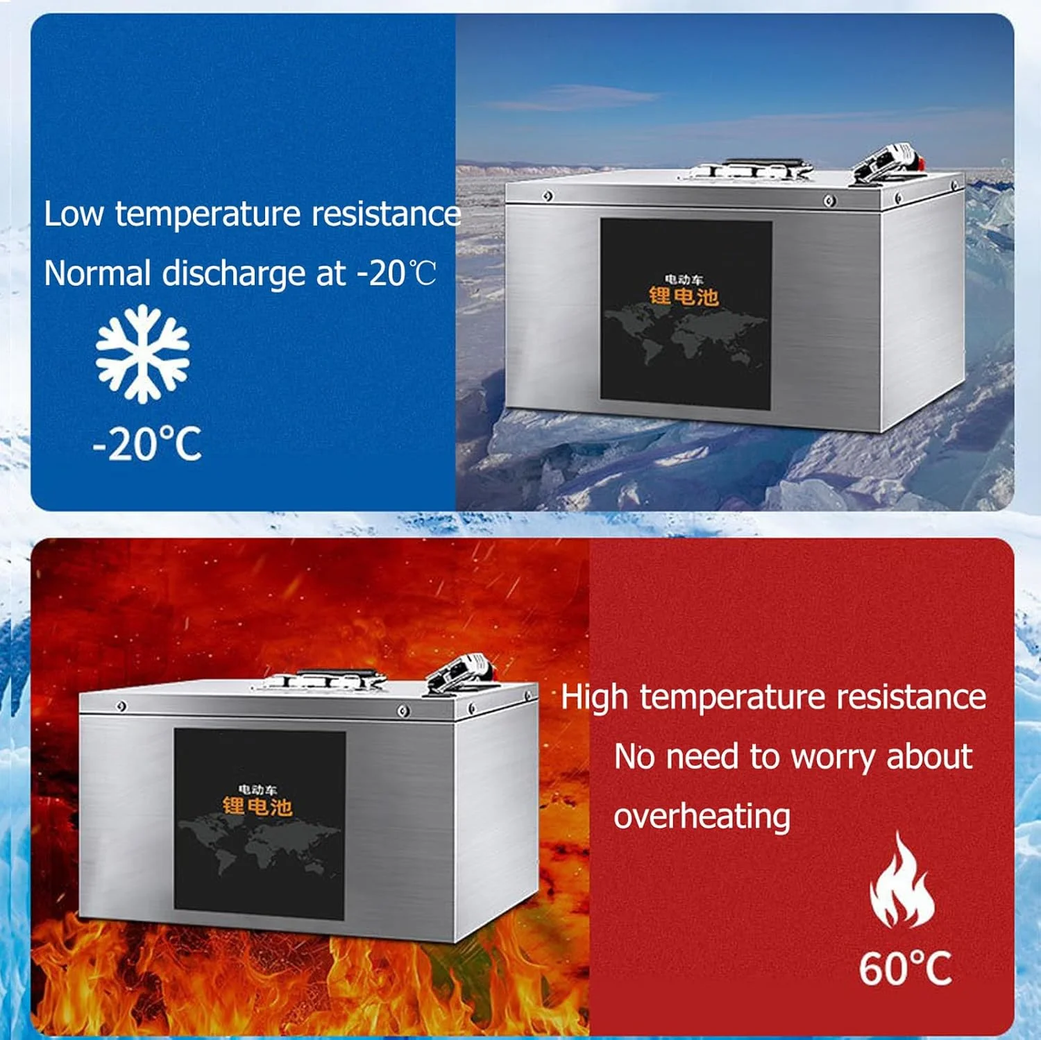 باطری موتور سیکلت 72 ولت 60 ولت 48 ولت 35 آمپر ساعت 55 آمپر ساعت 85 آمپر ساعت 100 آمپر ساعت 120 آمپر ساعت LiFePO4 لیتیومی برای موتور 50-5000 وات، سه چرخه موتور، 72v85ah