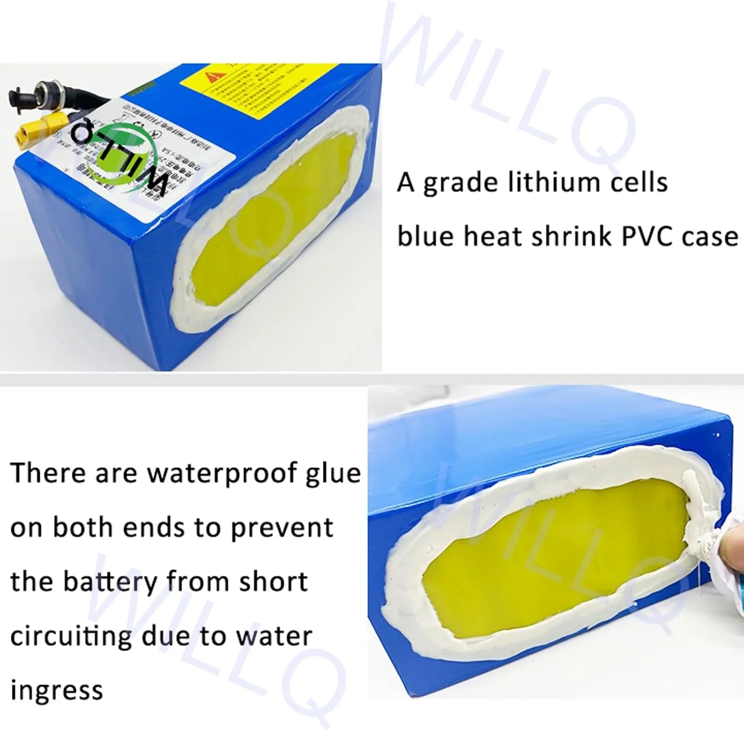 باتری لیتیومی 24 ولت 7.5AH 10AH 12.5AH 15AH 20AH 25AH جایگزین باتری PVC با پورت XT60 برای کیت موتور اسکوتر برقی 0-600 وات، 24v7.5ah