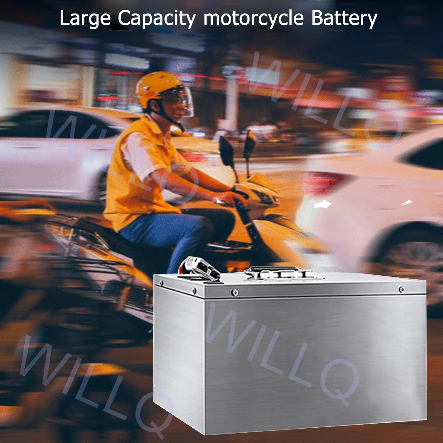 باطری موتور سیکلت برقی 60 ولت 50 آمپر ساعت 55 آمپر ساعت 60 آمپر ساعت 65 آمپر ساعت 70 آمپر ساعت، باطری لیتیوم-یونی جایگزین سه چرخه برقی 60 ولت به همراه شارژر و BMS برای موتورهای 1000-4000 وات، 60v65ah