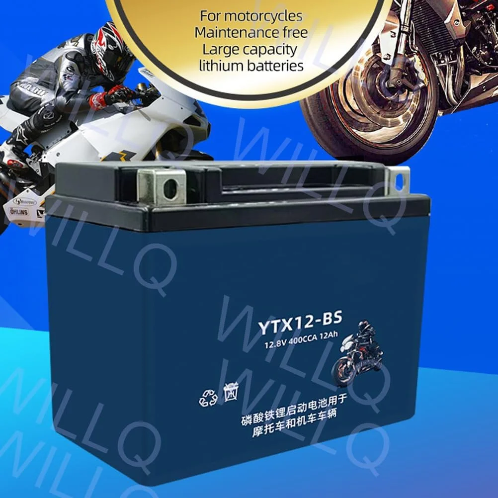 باتری لیتیومی LiFePO4 با ولتاژ 12.8 ولت و ظرفیت 4، 5، 7، 9، 12، 15، 20 و 30 آمپر ساعت، جایگزین باتری استارتی موتور سیکلت، ATV، جت اسکی، ماشین چمن زنی و اسکوتر، Ytx7a bs