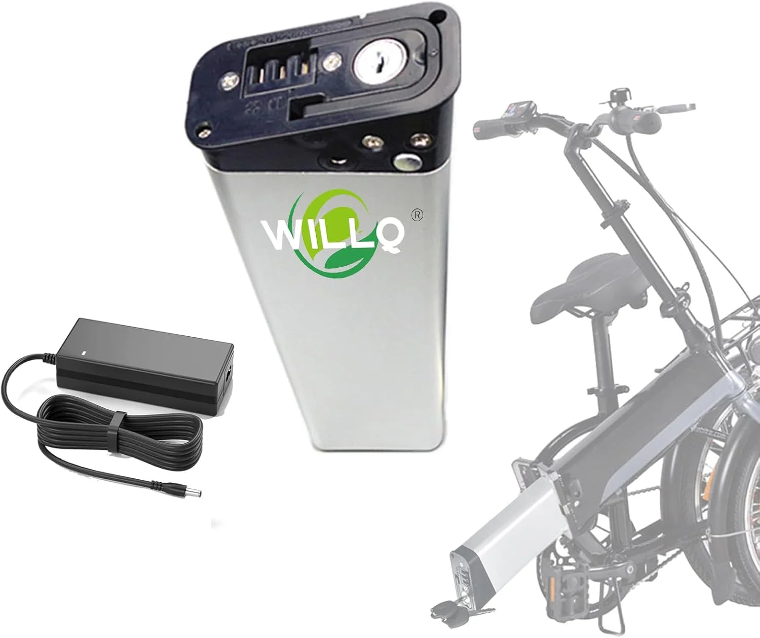 باطری لیتیومی داخلی 36 ولت 7.8 آمپر ساعت 10.4 آمپر ساعت 48 ولت 7.8 آمپر ساعت اسکوتر تاشو برای موتور دوچرخه تاشو 100 وات 200 وات 300 وات 400 وات با پورت 3 پین، 393mm48v7.8ah