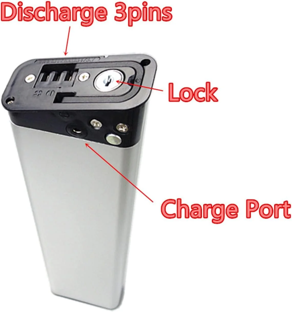باطری لیتیومی داخلی 36 ولت 7.8 آمپر ساعت 10.4 آمپر ساعت 48 ولت 7.8 آمپر ساعت اسکوتر تاشو برای موتور دوچرخه تاشو 100 وات 200 وات 300 وات 400 وات با پورت 3 پین، 393mm48v7.8ah