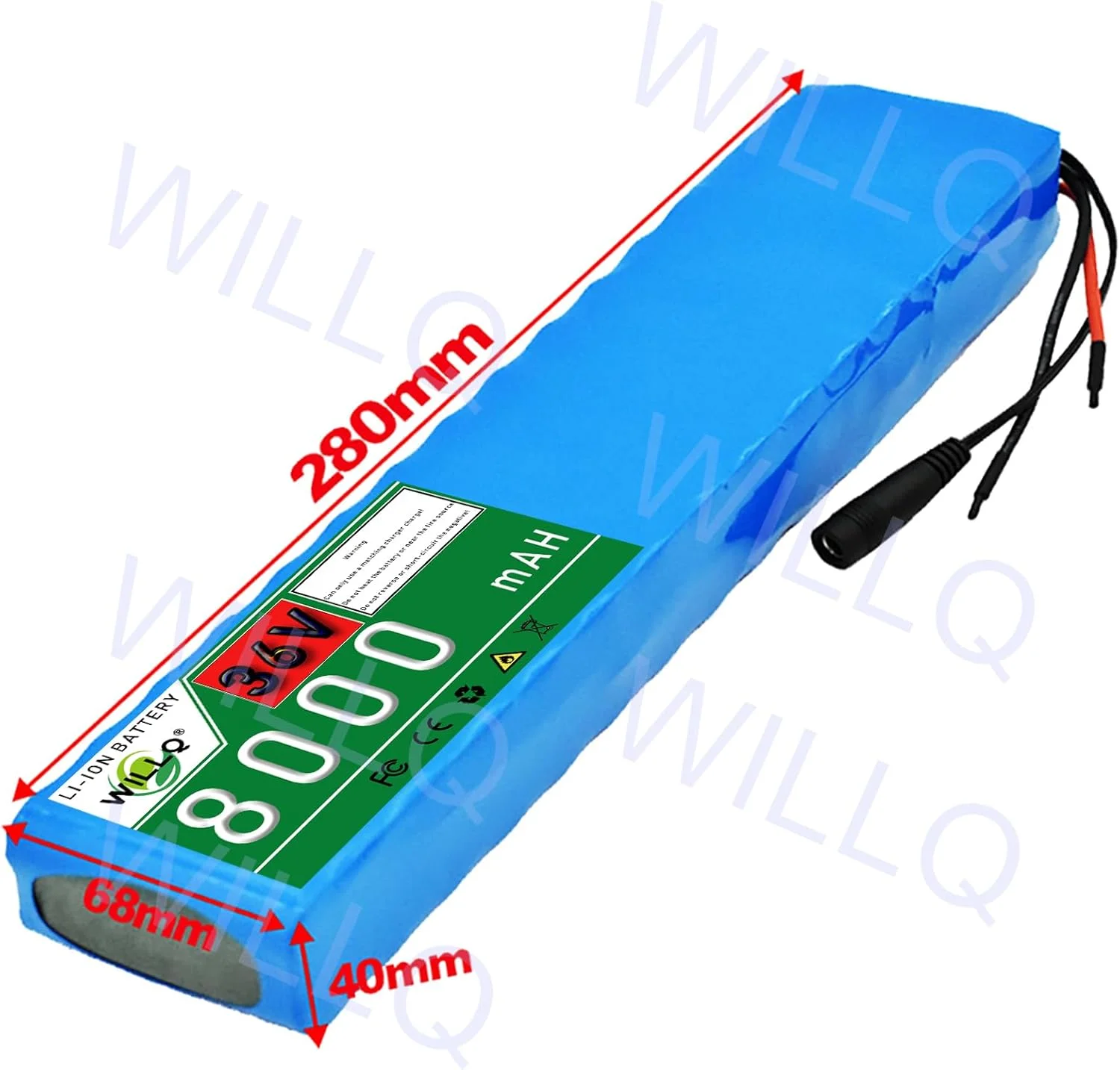 بسته باتری لیتیوم یون 36 ولت 8 آمپر ساعت برای موتور اسکوتر تاشو 100، 200 و 300 وات به همراه سیستم مدیریت باتری (BMS) و کانکتور XT60