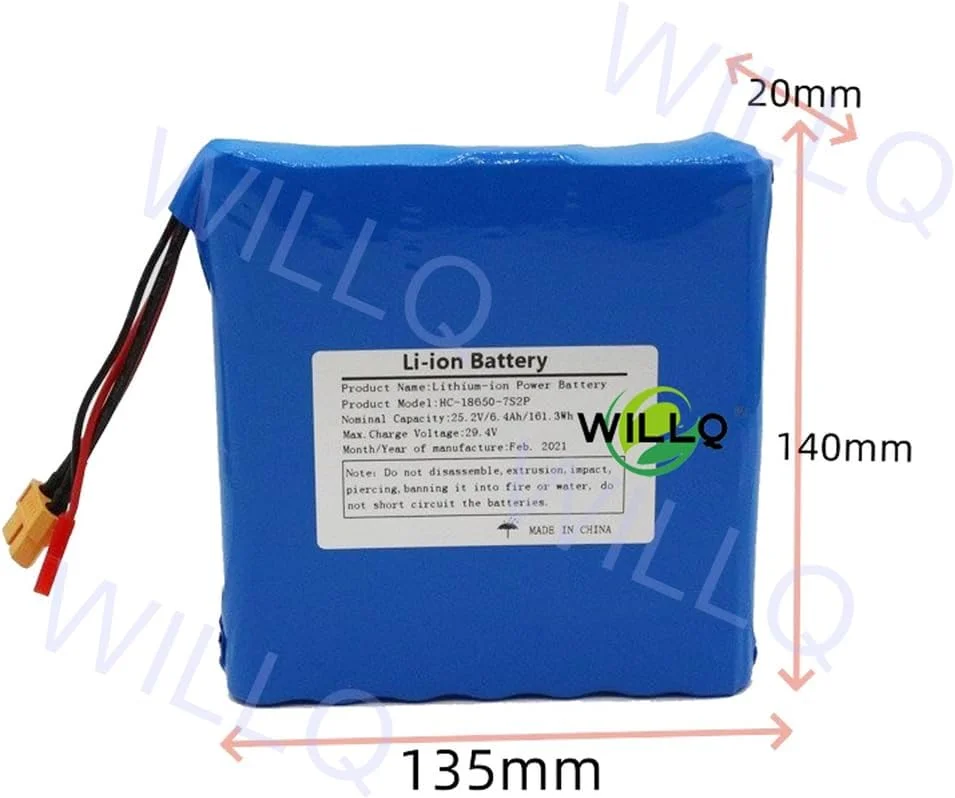 باتری اسکوتر برقی 25.2 ولت 4 آمپر ساعت 5 آمپر ساعت 6 آمپر ساعت، باتری های لیتیوم یونی جایگزین 24 ولت 4000 میلی آمپر ساعت 5000 میلی آمپر ساعت 6000 میلی آمپر ساعت، قطعه یدکی برد ماهی کوچک