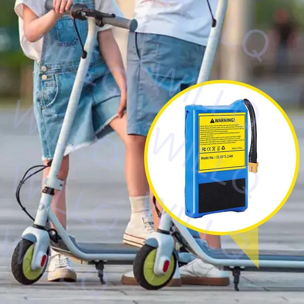 بسته باتری جایگزین اسکوتر برقی 21.6 ولت 5.2 آمپر ساعت 6S2P 5200 میلی آمپر ساعت لیتیوم یونی برای کیت موتور اسکوتر تاشو